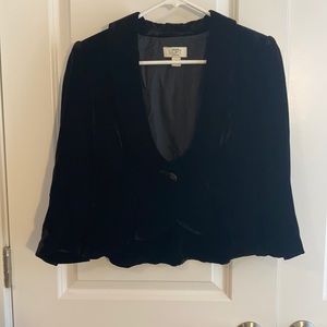 LOFT Black Velvet Petite Blazer. Size 2P